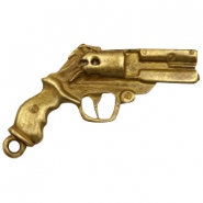Breloques en m&eacute;tal TQ revolver bronze antique (sans nickel)