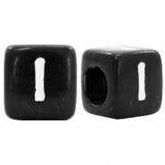 Perles acryliques alphabet lettre I noir