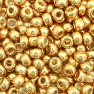Perles de rocailles Miyuki 6/0 Duracoat galvanized gold 6-4202