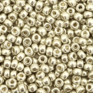 Perles de rocailles Miyuki 8/0 Duracoat galvanized silver 8-4201