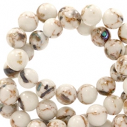 Pierres naturelles Calcite avec coquille 4mm Blanc antique