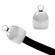 Appr&ecirc;ts en acier inox embout &Oslash;8mm argent&eacute; antique