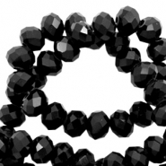 Perles à facettes 6x4 mm disque Noir