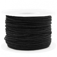 Fil en coton cir&eacute; wax 1.5mm Noir