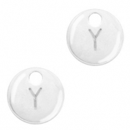 Breloques en m&eacute;tal Basic Quality lettre Y Argent&eacute; antique (sans nickel)