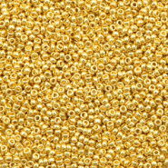 Perles de rocailles Miyuki 15/0 Duracoat galvanized gold 15-4202