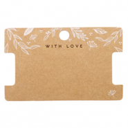Cartes &agrave; bijoux 'with love' Floral Marron