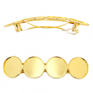 Sertis en m&eacute;tal pince &agrave; cheveux pour 4 cabochons 20mm Dor&eacute;