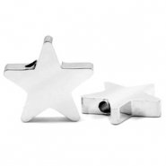 Perles en acier Inox étoile argenté