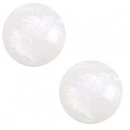 Cabochon classique 12mm Polaris Elements pearl shine Blanc bianco