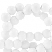 Perles en verre 8 mm Blanc lumineux