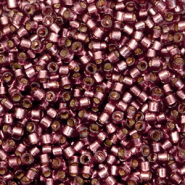 Perles Miyuki délicas 11/0 Duracoat silverlined dyed raisin purple DB-2170