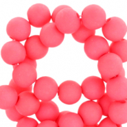 Perles acryliques 4mm Rose corail vif