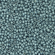 Perles de rocailles Miyuki 11/0 Duracoat galvanized matte sea foam green 11-4217F