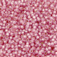 Perles de rocailles Miyuki 11/0 Duracoat silverlined dyed pink 11-4237