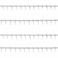 Appr&ecirc;ts en acier inox cha&icirc;ne maille jaseron clou Argent&eacute;-blanc