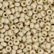 Perles de rocailles Miyuki 8/0 Opaque glazed frosted moth wing beige 8-4691