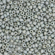 Perles de rocailles Miyuki 11/0 Opaque glazed frosted rainbow cadet grey 11-4705