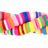 Perles Katsuki 4mm N&eacute;on arc-en-ciel m&eacute;lange