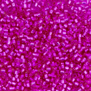 Perles Miyuki délicas 11/0 Silverlined dyed fuchsia pink DB-1340
