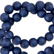 Perles Super Polaris rond 6mm mat Bleu profond