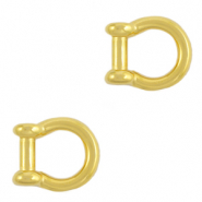 Breloques en m&eacute;tal DQ connecteur anneau Dor&eacute; (sans nickel)