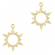 Breloques en Zirconium soleil Dor&eacute;