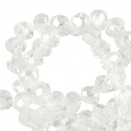 Perles à facettes 3x3mm disque Heishi Crystal-pearl shine coating