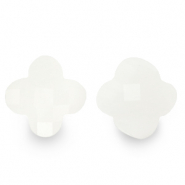 Perles &agrave; facettes Fashion tr&egrave;fle Blanc