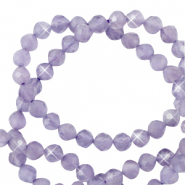Pierres naturelles Perles facettées Oeil de chat 2mm Violet brave