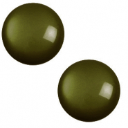 Cabochon classique 12mm Polaris Elements shiny Vert arm&eacute;e