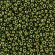 Perles de rocailles Miyuki 11/0 Opaque luster kaki green 11-2539L