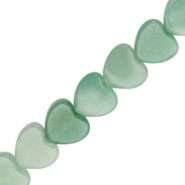 Pierres naturelles coeur Vert turquoise doux