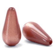 Perles Super Polaris Elements en forme de goutte shiny Rouge blush