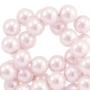 Perles en verre cirées 4mm Rose clair