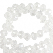 Perles à facettes 4x3mm disque Heishi Crystal-pearl shine coating