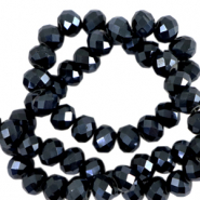 Perles à facettes 3x2mm disque Heishi Noir-pearl shine coating