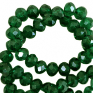 Perles à facettes 6x4mm disque Heishi Vert fairway-pearl shine coating