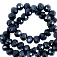 Perles à facettes 6x4mm disque Heishi Bleu interstellaire-pearl shine coating