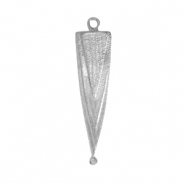 Breloques en métal DQ triangle Argenté antique (sans nickel)