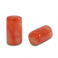 Pierres naturelles perles Quartz tube Agate rouge