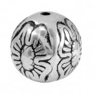 Perles m&eacute;tallique fleur Argent&eacute; antique