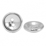 Perles en métal DQ bouton 10mm Argenté antique (sans nickel)