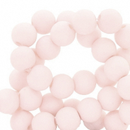 Perles acryliques 6 mm mat Une touche de rose