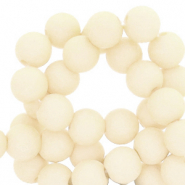 Perles acryliques 6 mm mat Blanc cachemire