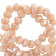 Perles à facettes 6x4mm disque Heishi Rose Bermuda-pearl shine coating