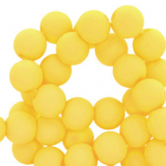 Perles acryliques 6 mm Jaune flamboyant