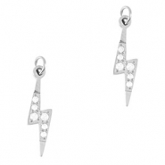 Breloques en acier Inox foudre Argenté