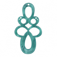 Pendentifs en r&eacute;sine baroque Bleu p&eacute;trole