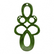 Pendentifs en r&eacute;sine baroque Vert mousse